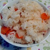 にんじんと大根の炊き込みご飯